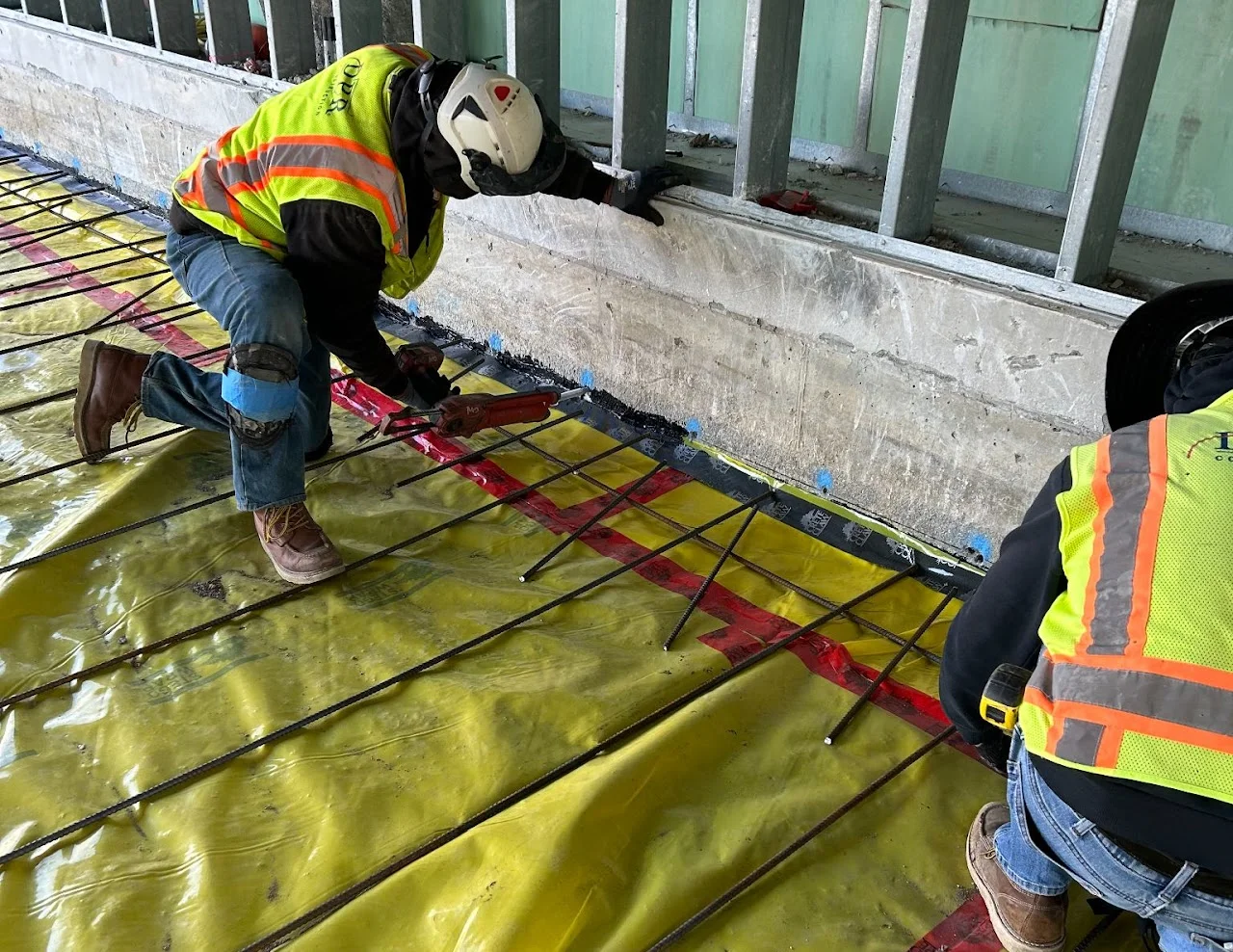 Epoxy-installed rebar dowels in concrete