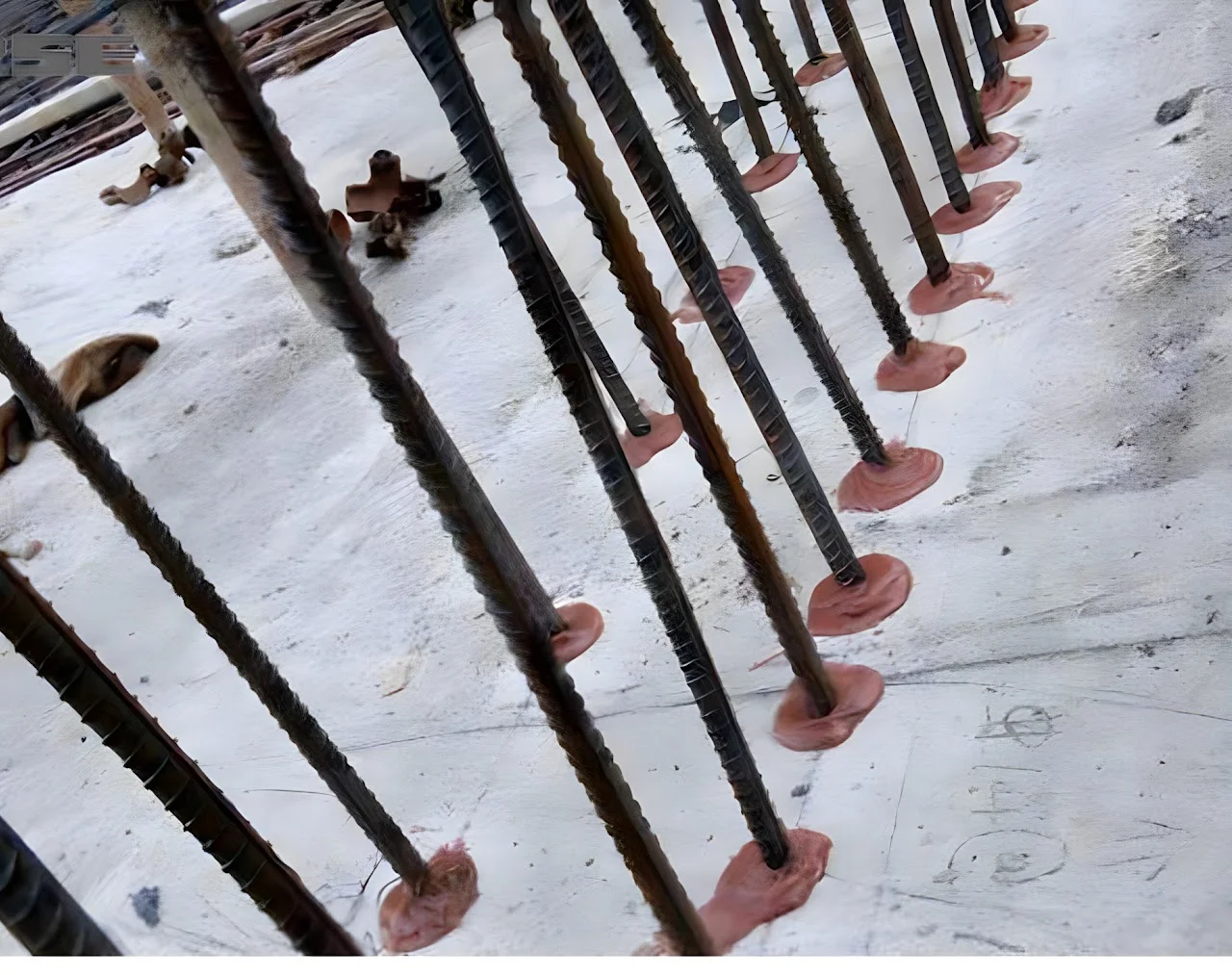 Epoxy-installed dowels in concrete